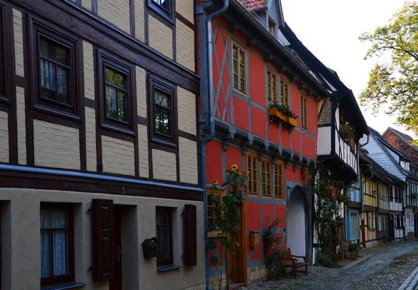 Die Historische Stadt Quedlinburg Harz Sachsen Anhalt — Stockfoto
