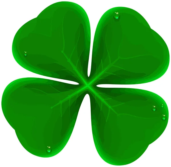 Four Leaf Clover Shamrock Groene Patricks Dag Illustratie — Stockfoto