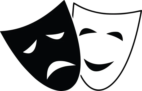 Drama Drama Theater Komedie Masker Expressie Illustratie — Stockfoto