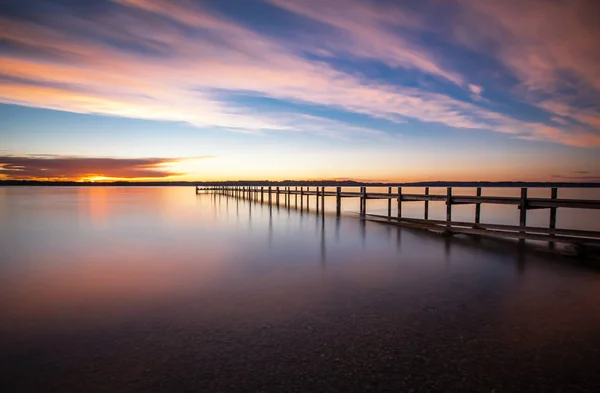 Zonsondergang Het Strand — Stockfoto