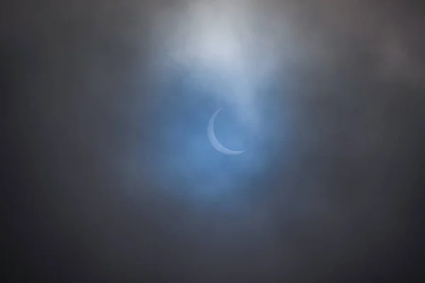 Eclipse Solar Fevereiro 2017 Visto Patagônia Chilena — Fotografia de Stock