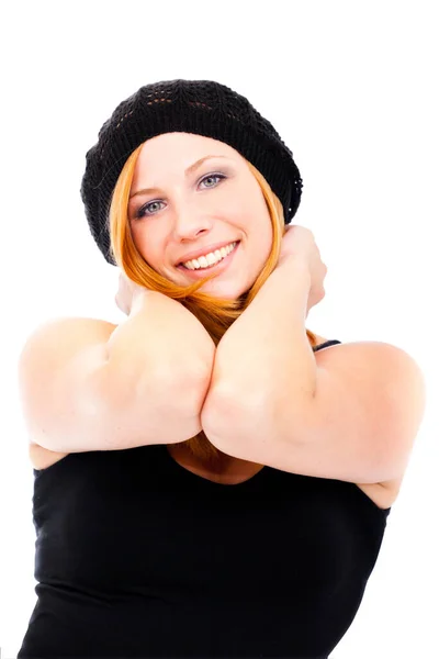 Estudio Del Retrato Mujer Joven Guapa —  Fotos de Stock