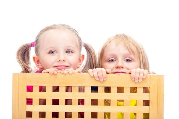 Twin Children Studio Shot — Stock Photo, Image