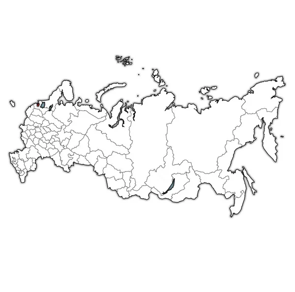 Emblema Della Città Federale San Pietroburgo Sulla Mappa Con Divisioni — Foto Stock