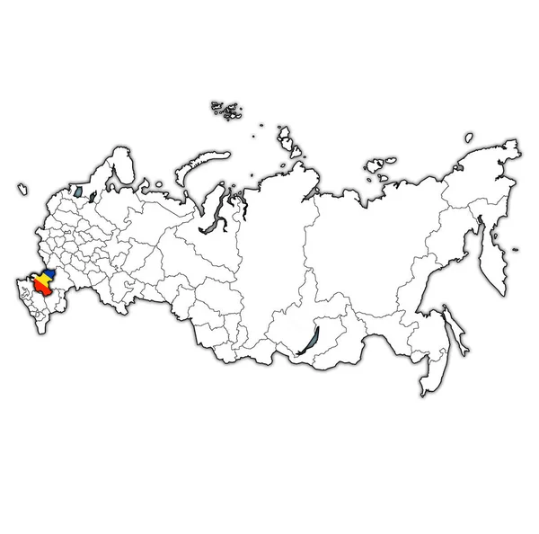 Embleem Van Russische Oblast Rostov Kaart Met Administratieve Divisies Grenzen — Stockfoto
