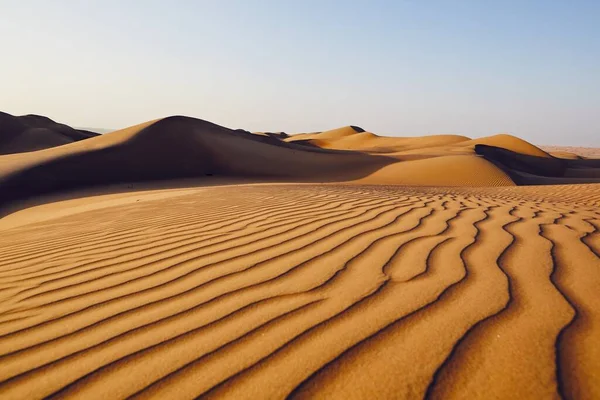 Αμμόλοφοι Στη Έρημο Τοπίο Wahiba Sands Σουλτανάτο Του Ομάν — Φωτογραφία Αρχείου