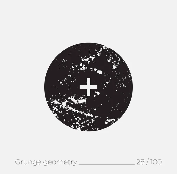 Forma Geométrica Simple Estilo Retro Grunge Elemento Diseño Universal Para — Foto de Stock