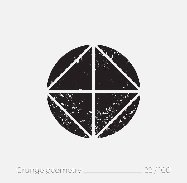 Geometric Simple Shape Grunge Retro Style Universal Design Element Shirt — Stock Photo, Image