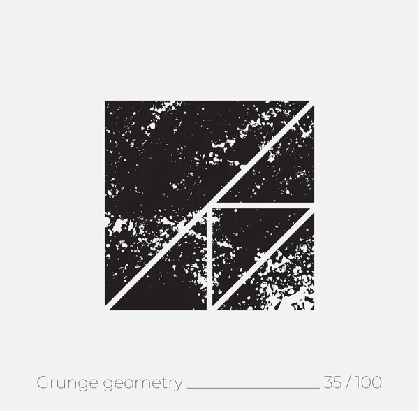 Geometrický Jednoduchý Tvar Grunge Retro Stylu Univerzální Designový Prvek Pro — Stock fotografie