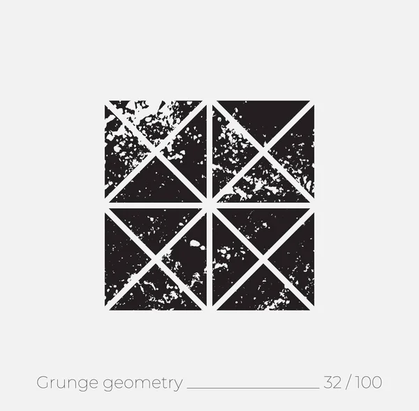 Geometrisk Enkel Form Grunge Retro Stil Universal Design Element För — Stockfoto