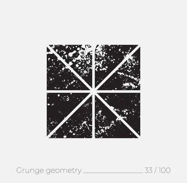 Geometrisk Enkel Form Grunge Retro Stil Universal Design Element För — Stockfoto