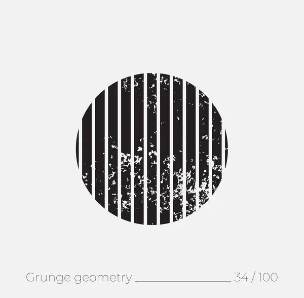 Geometrisk Enkel Form Grunge Retro Stil Universal Design Element För — Stockfoto