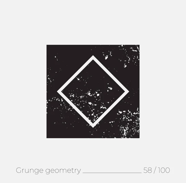 Geometrisk Enkel Form Grunge Retro Stil Universal Design Element För — Stockfoto