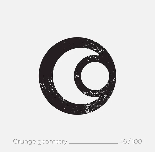 Geometrisk Enkel Form Grunge Retro Stil Universal Design Element För — Stockfoto