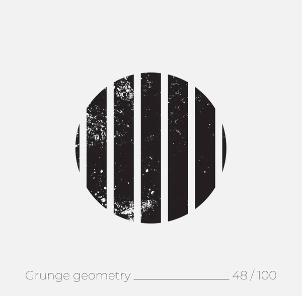 Geometrisk Enkel Form Grunge Retro Stil Universal Design Element För — Stockfoto