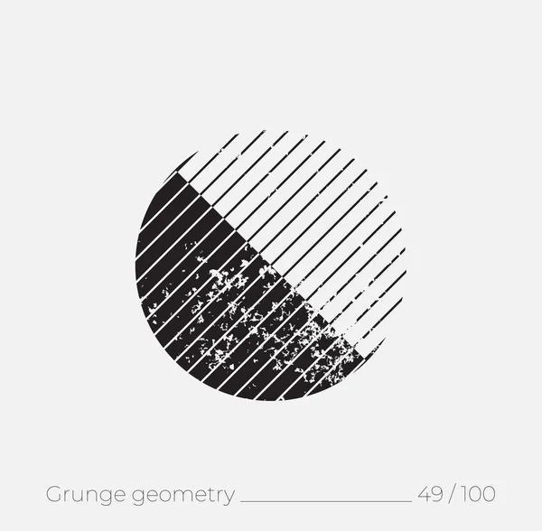 Forma Simples Geométrica Estilo Retrô Grunge Elemento Design Universal Para — Fotografia de Stock