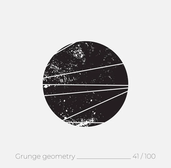 Geometrisk Enkel Form Grunge Retro Stil Universal Design Element För — Stockfoto