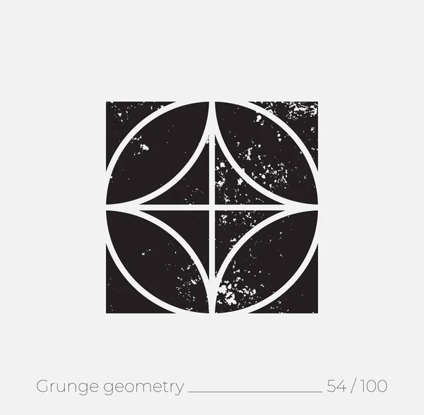Geometric Simple Shape Grunge Retro Style Universal Design Element Shirt — Stock Photo, Image