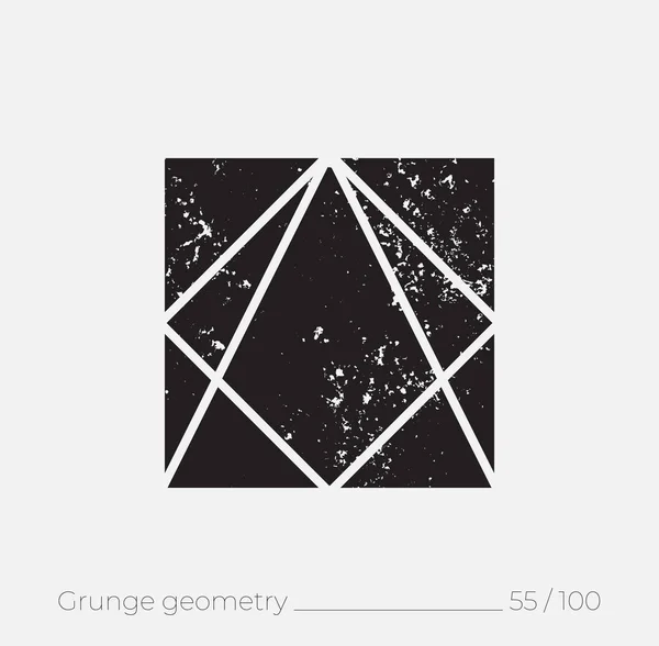 Geometrisk Enkel Form Grunge Retro Stil Universal Design Element För — Stockfoto