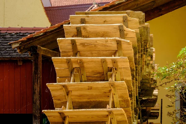 Roda Moinho Cidade Romântica Noerdlingen Alemanha — Fotografia de Stock