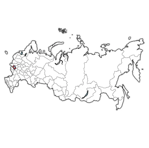 Emblema Oblast Oryol Mapa Com Divisões Administrativas Bordas Rússia — Fotografia de Stock
