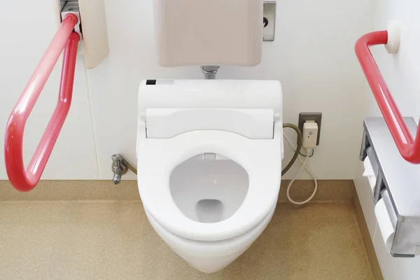 Toilet Leuning Voor Ouderen Kamer Veiligheid Concept — Stockfoto