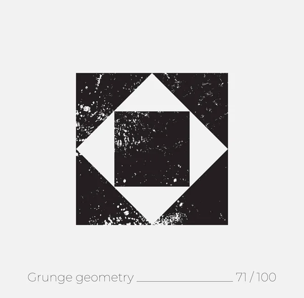 Geometrisk Enkel Form Grunge Retro Stil Universal Design Element För — Stockfoto