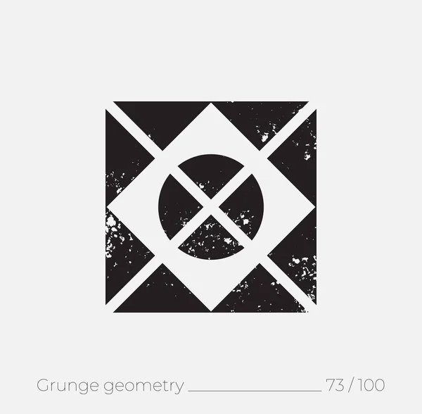 Geometrisk Enkel Form Grunge Retro Stil Universal Design Element För — Stockfoto