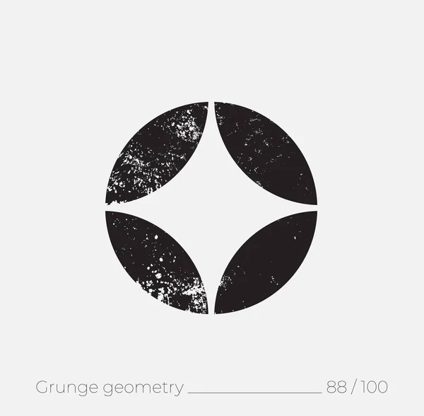 Forma Simples Geométrica Estilo Retrô Grunge Elemento Design Universal Para — Fotografia de Stock