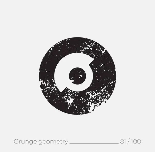 Geometrický Jednoduchý Tvar Grunge Retro Stylu Univerzální Designový Prvek Pro — Stock fotografie