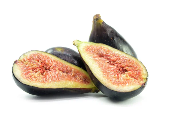 Frutas Maduras Higo Sobre Fondo Blanco — Foto de Stock