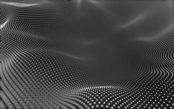Espaço Poligonal Abstrato Baixo Fundo Escuro Poli Com Pontos Conexão — Fotografia de Stock