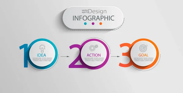 Papier Infografik Vorlage Mit Kreis Optionen Zur Präsentation Und Datenvisualisierung — Stockfoto