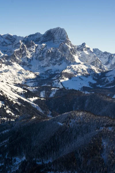 Vue Panoramique Sur Paysage Alpin Majestueux — Photo