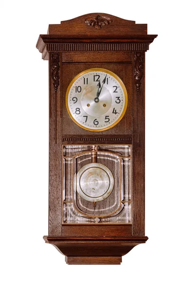 白い背景の上の古い時計 — ストック写真