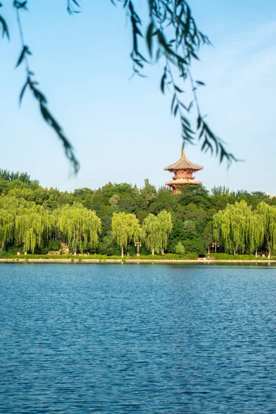 Leifeng Pagoda Punto Riferimento Più Famoso Del Lago Cinese Occidentale — Foto Stock