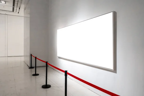 Galeria Arte Museu Branco Frame Exposição Branco Clipping Caminho Isolado — Fotografia de Stock
