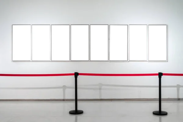 Galeria Sztuki Muzeum Puste Ramki Wystawa White Clipping Ścieżka Izolacja — Zdjęcie stockowe