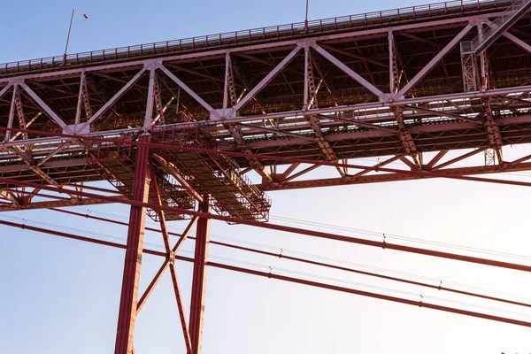 Ponte Abril Most Słynny Zabytek Architektury Lizbona Portugalia Krajobraz — Zdjęcie stockowe