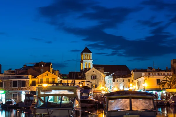 Vodice Croatia Στο Twilight Dusk Blue Hour Τον Αύγουστο Του — Φωτογραφία Αρχείου
