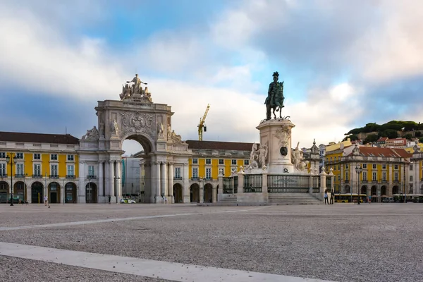 Plaza Comercio Lisboa Portugal Área Comercial Frente Mar Centro Ciudad — Foto de Stock