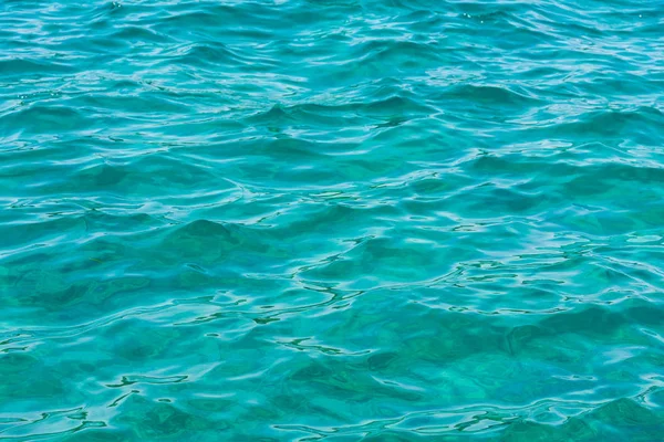 Crystal Clear Mediterranean Water Beach Ocean Närbild Textur Landskap Naturlig — Stockfoto