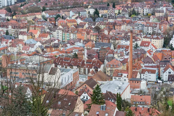 Stuttgart Aérea Desde Arriba Kessel Biulding Apretado Lleno Gente Ciudad — Foto de Stock