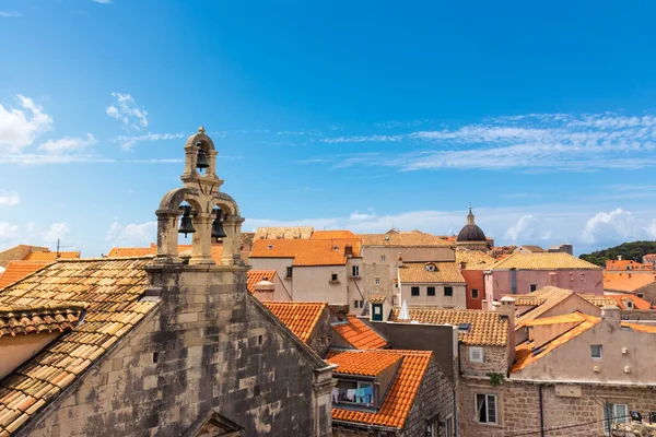 Famosos Telhados Laranja Dubrovnik Croácia Cityscape Vista Aérea Caminhando Longo — Fotografia de Stock