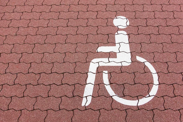 Parking Piktogram Obszar Dla Użytkowników Wózków Inwalidzkich — Zdjęcie stockowe