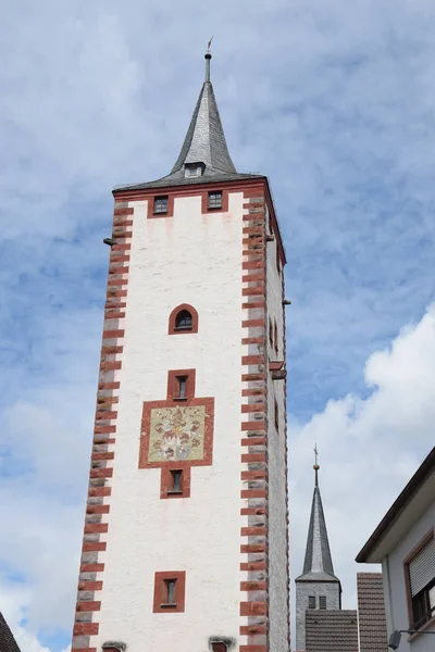 Oberer Torturm Karlstadt Tyskland — Stockfoto