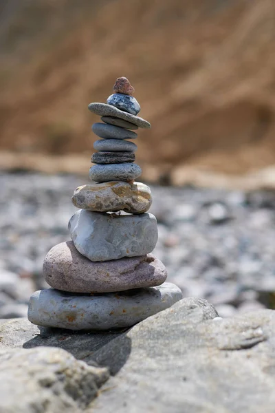 Stone Tower Beach Soft Bokeh Detailed Shot — Stock Photo, Image