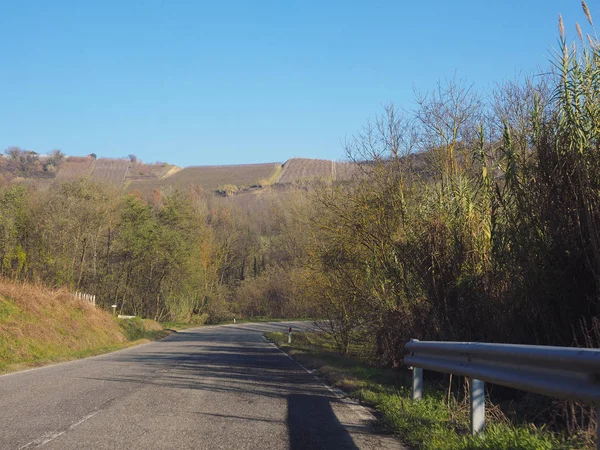 Blick Auf Die Hügel Von Roero Piemont Berühmt Für Ihre — Stockfoto