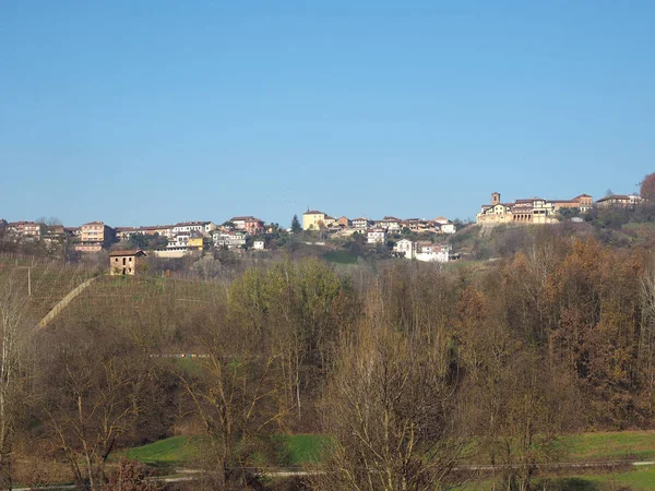 Vista Para Cidade Monta Alba Itália — Fotografia de Stock