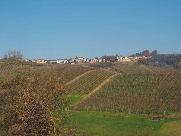 Vista Ciudad Monta Alba Italia — Foto de Stock